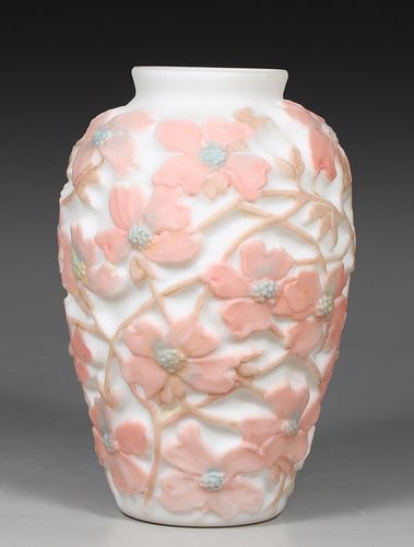 Antique Phoenix Glass Dogwood Vase