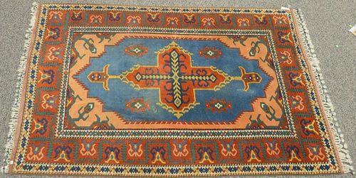 Caucasian style Oriental throw rug. 
4'10" x 7'