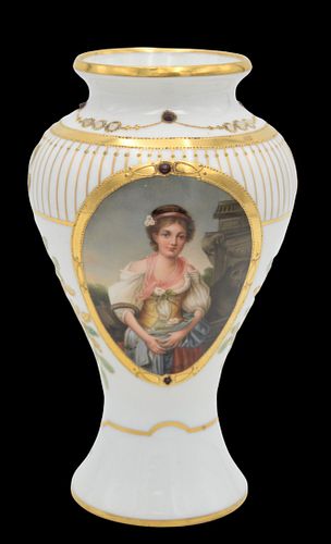 Royal Vienna Wagner Portrait Vase