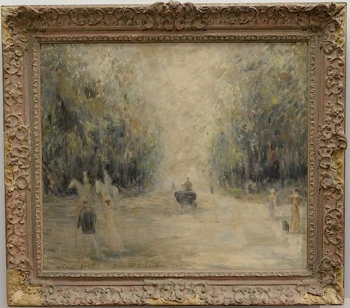 "Gabriel Spat (1890-1967) oil on canvas Bois de Boulogne, Paris 24" x 28""