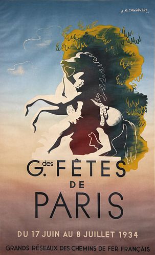 Cassandre - Grandes Fetes de Paris (Vintage Poster)