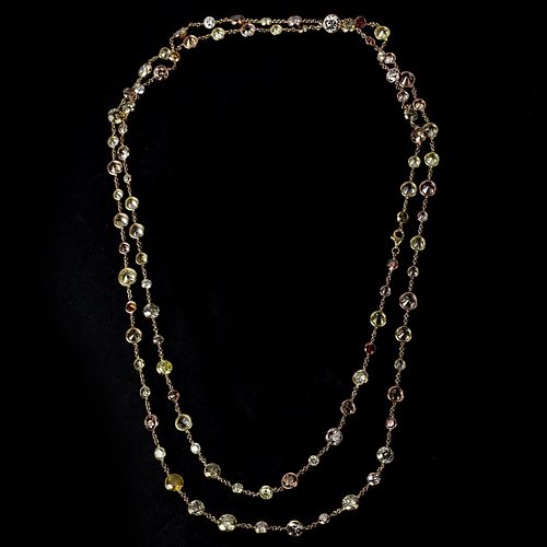 Fancy Diamond and 18K Necklace