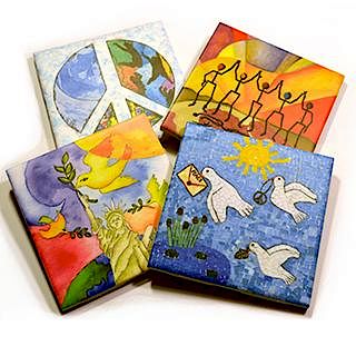 Set of Pieces for Peace Coasters (4 Coasters)
