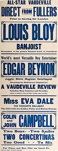 BENYON, EDGAR. World’s Most Versatile Boy Entertainer. Edgar Benyon.