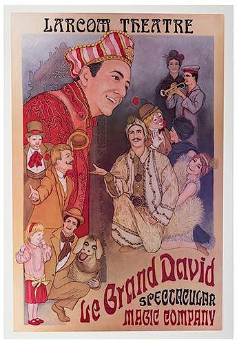[LE GRAND DAVID] Five Le Grand David Magic Company Posters.