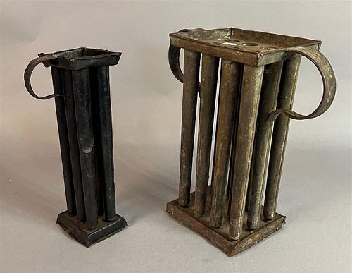 Two Tin Candle Molds