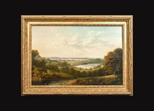  VIEW OF SOUTHAMPTON FROM THE RIVER OIL PAINTING