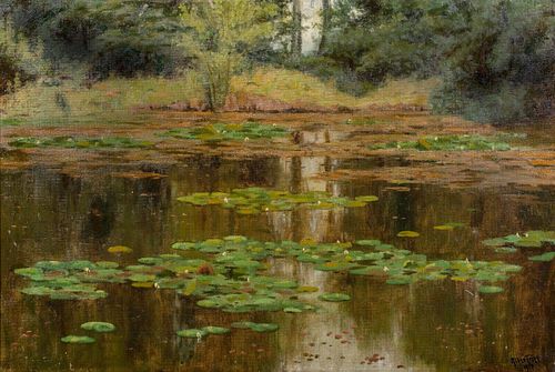 THE LILY POND OIL PAINTING