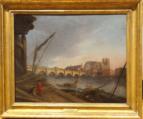 VIEW OF WESTMINSTER FROM THE SOUTH OIL PAINTING