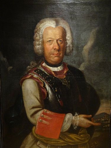 PORTRAIT OF A PIEDMONT NOBLE AND MILITARY OFFICER OIL PAINTING