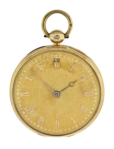 A 19th century gold pocket watch with Savage two pin lever escapement by Molyneux & Sons