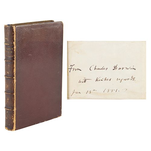 Charles Darwin Autograph Letter Signed and Signature in Book