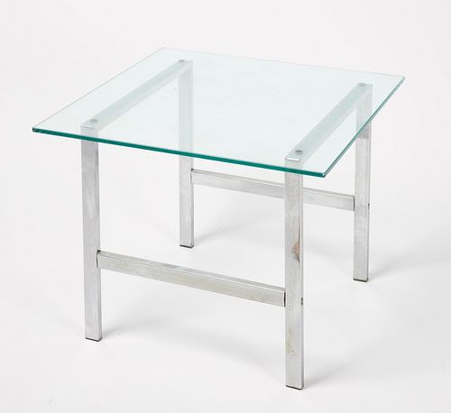 Modern Chrome Glass Table