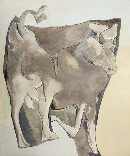 Lawrence Glasson - Abstract Painting of a Cow