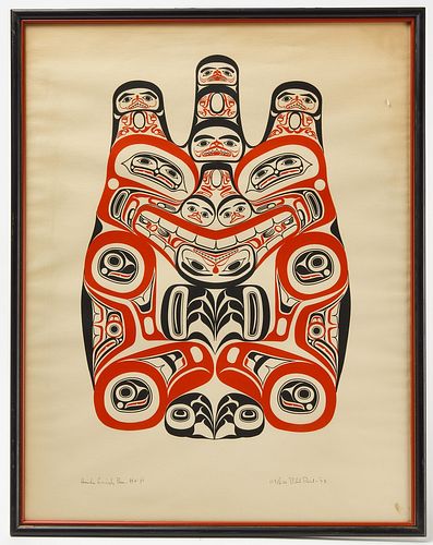 Northwest Native American Haida Grizzly Bear Print