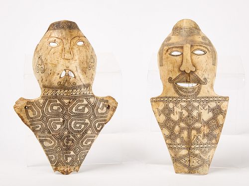 Pair of Tribal Bone Figures