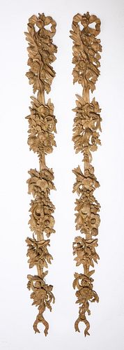 Pair of Carved Italian Wall Swags
