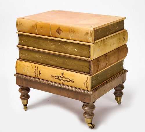 Stacked Books Side Table