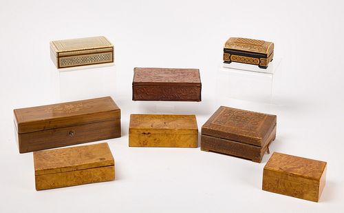 Group of 8 Fancy Boxes