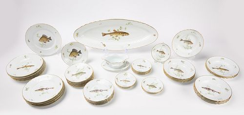 Ginori Porcelain Fish Dish Set