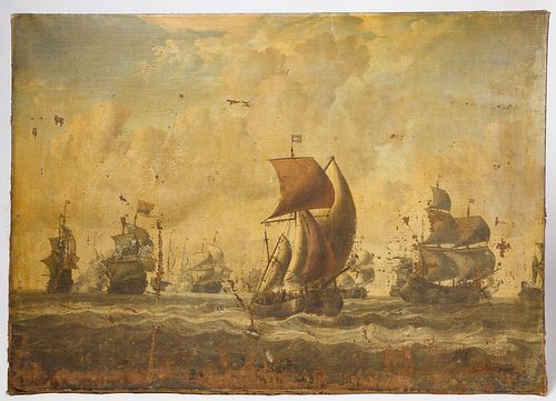 Early Seascape with Battle Ships