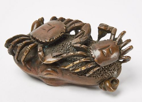Asian Bronze Crabs and Oyster