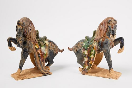Pair of Chinese Pottery Horses