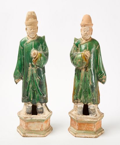 Pair of Chinese Pottery Figures