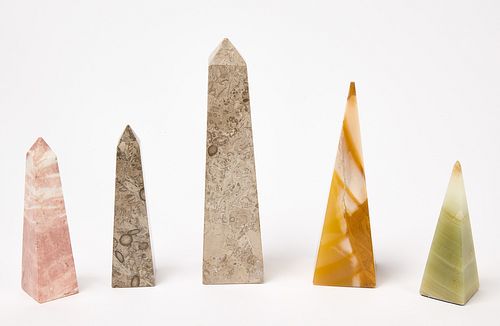 Five Marble Obelisks