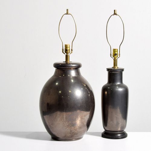 2 Large Ceramic Table Lamps, Manner of Berndt Friberg