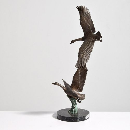 Siegfried Puchta Bronze Sculpture, Canadian Geese