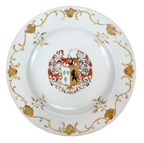 Chinese Export Porcelain Armorial Charger, Foulis and Jones