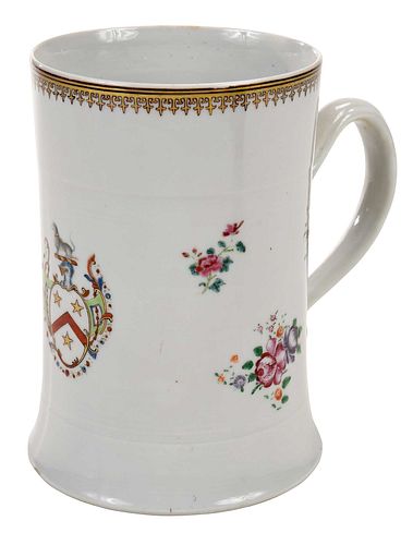 Chinese Export Porcelain Armorial Tankard, Wilson