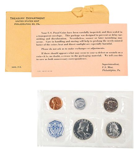 99 United States Proof Coin Sets Dated 1963