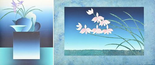 2 Daniel J. Goldstein Collages, Floral Still Lifes