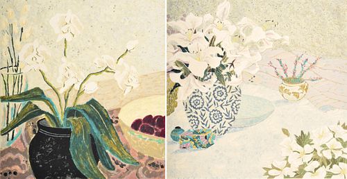 2 Ellen Gunn JAPANESE BALANCE Lithographs, Signed Editions