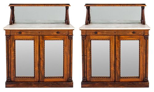 English Regency Rosewood Cabinets, Pair, ca. 1840
