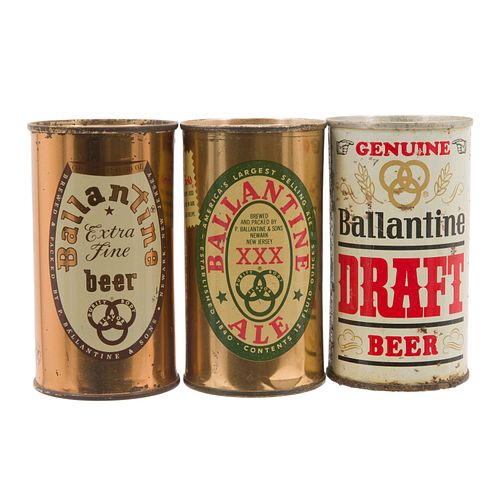 Three Ballantine Beer Cans