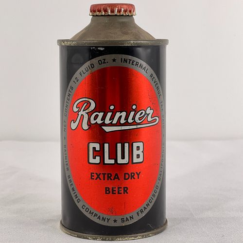 Rainier Club Extra Dry Beer Cone top