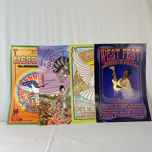Lot of Four Woodstock 40th Anniversary Posters