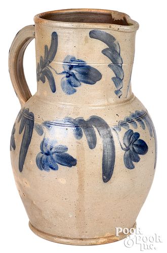 Pennsylvania two-gallon stoneware pitcher, 19th c.