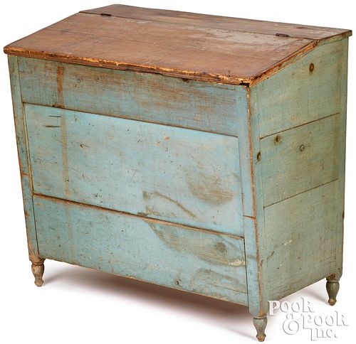 Painted pine fall front bin, 19th c.