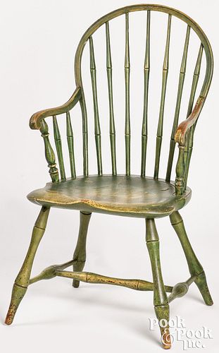 Pennsylvania bowback Windsor armchair, ca. 1810