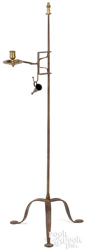 Wrought iron candlestand, ca. 1800