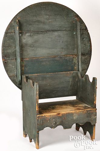 New England painted chair table, ca. 1800