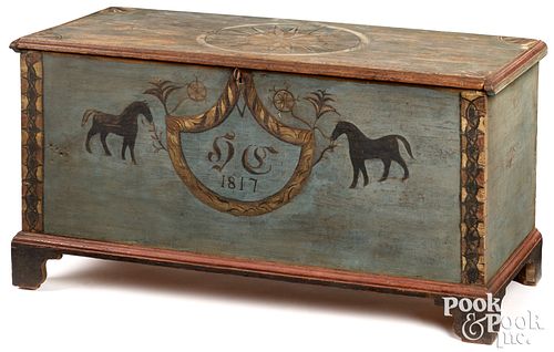 Pennsylvania or Southern painted blanket chest
