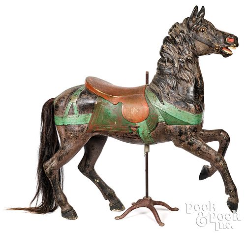 Carved and painted carousel horse, ca. 1910