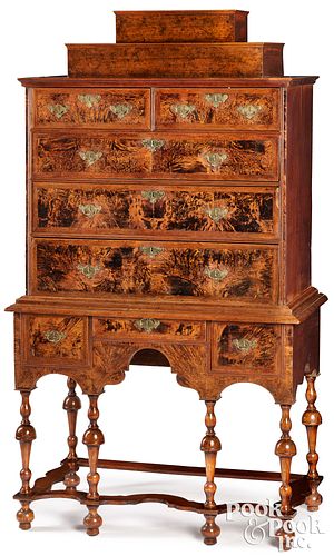 William and Mary high chest of drawers