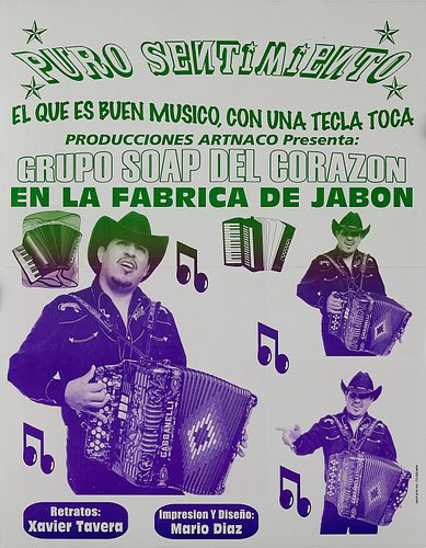 Xavier Tavera Grupo Soap Del Corazon Poster 2006