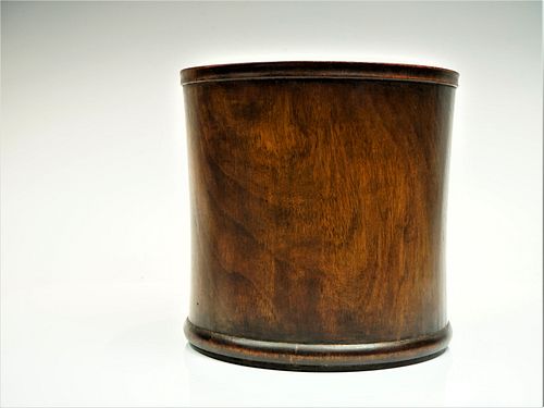 A LARGE CHINESE HUANGHUALI BRUSH HOLDER
